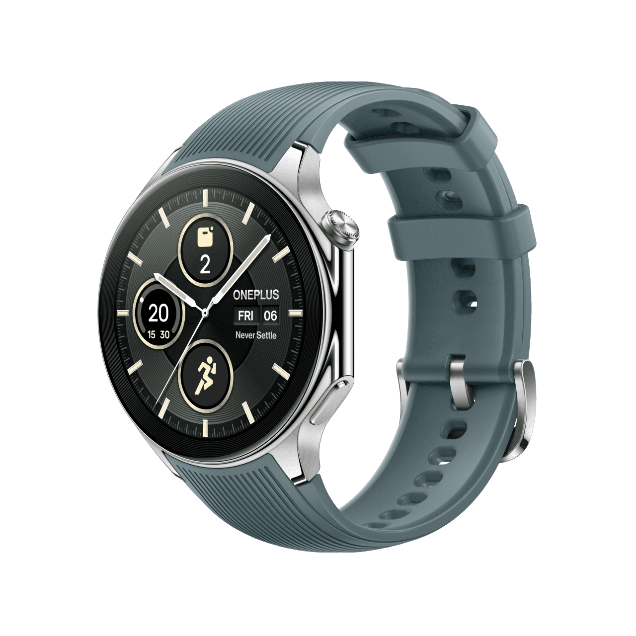 OnePlus Watch 2-Size: 46mm-Color: Radiant Steel--Ennap.com