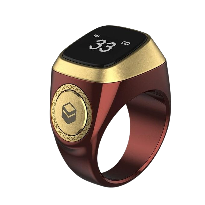 iQibla Zikr Lite Smart Ring-Size: 18mm-Color: Brown--Ennap.com