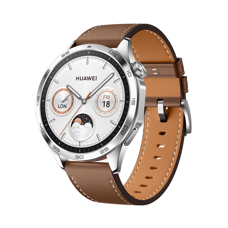 HUAWEI WATCH GT 4-Size: 46mm-Color: Brown Leather--Ennap.com