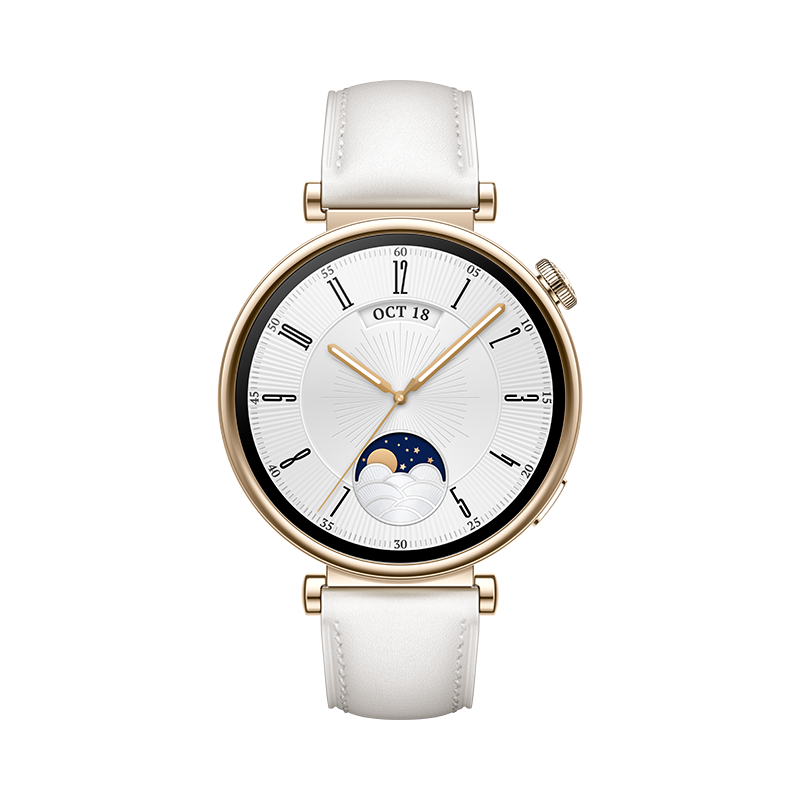 HUAWEI WATCH GT 4 - 41mm-Size: 41mm-Color: White Leather--Ennap.com
