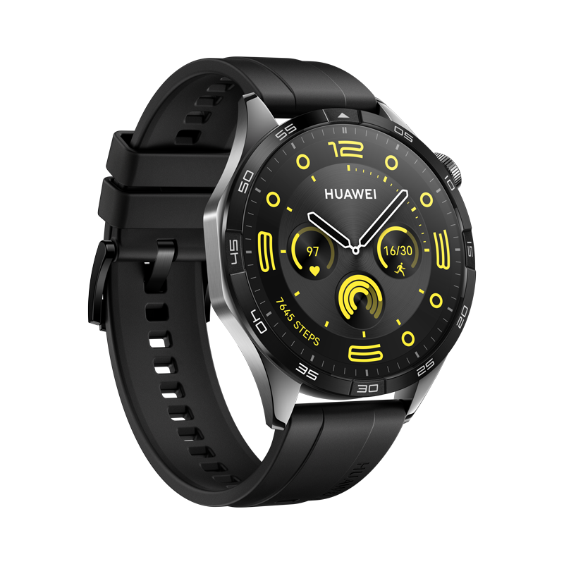 HUAWEI WATCH GT 4-Size: 46mm-Color: Black Fluoroelastomer--Ennap.com
