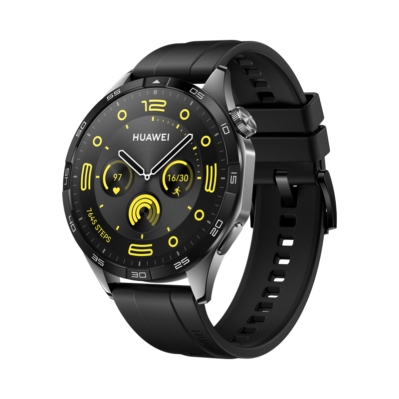 HUAWEI WATCH GT 4-Size: 46mm-Color: Black Fluoroelastomer--Ennap.com