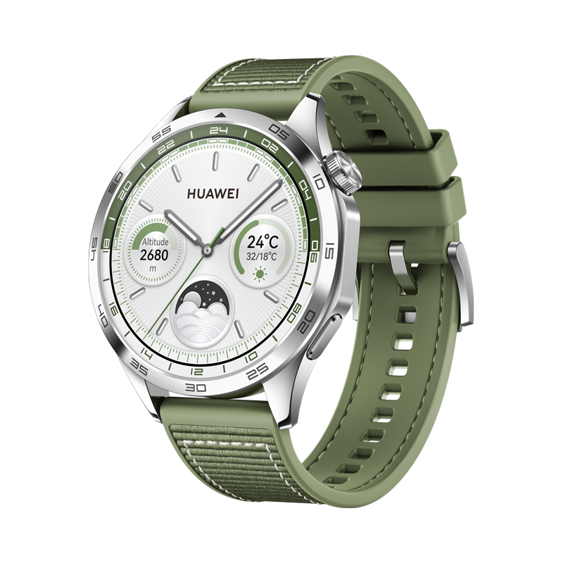 HUAWEI WATCH GT 4-Size: 46mm-Color: Green Woven--Ennap.com
