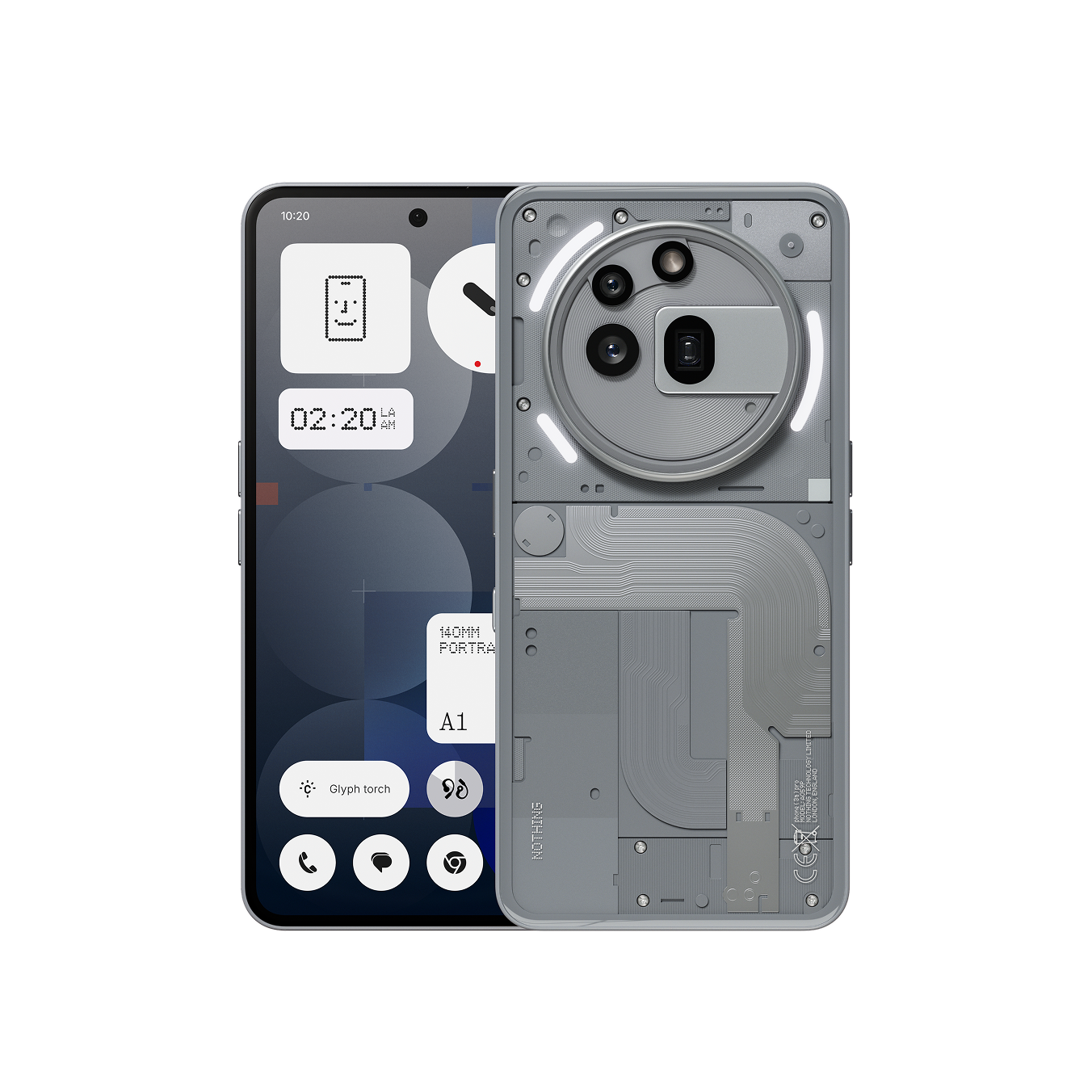 Nothing Phone (3a) Pro-storage Capacity: 12GB + 256GB-Color: Gray-Activation Fee Option: Customs fees not included-Ennap.com