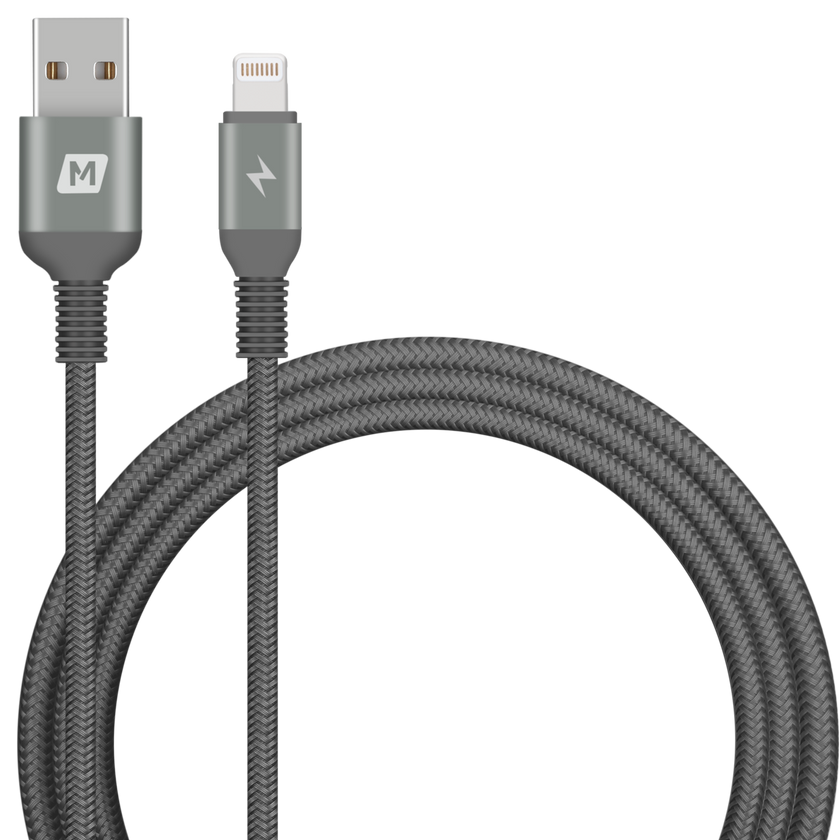 Momax Elite Link Triple-Braided Nylon 2.4A MFi Lightning Cable 1.2m