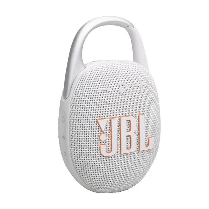 JBL Clip 5 Ultra-portable waterproof speaker-Color: White---Ennap.com