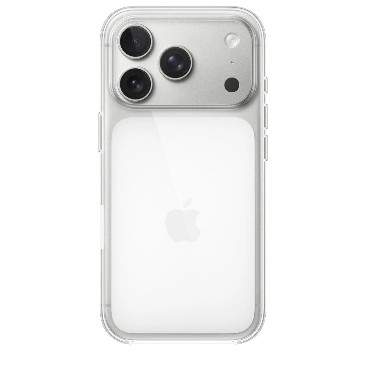Apple iPhone 17 Pro Clear Case with MagSafe on Silver iPhone 17 Pro
