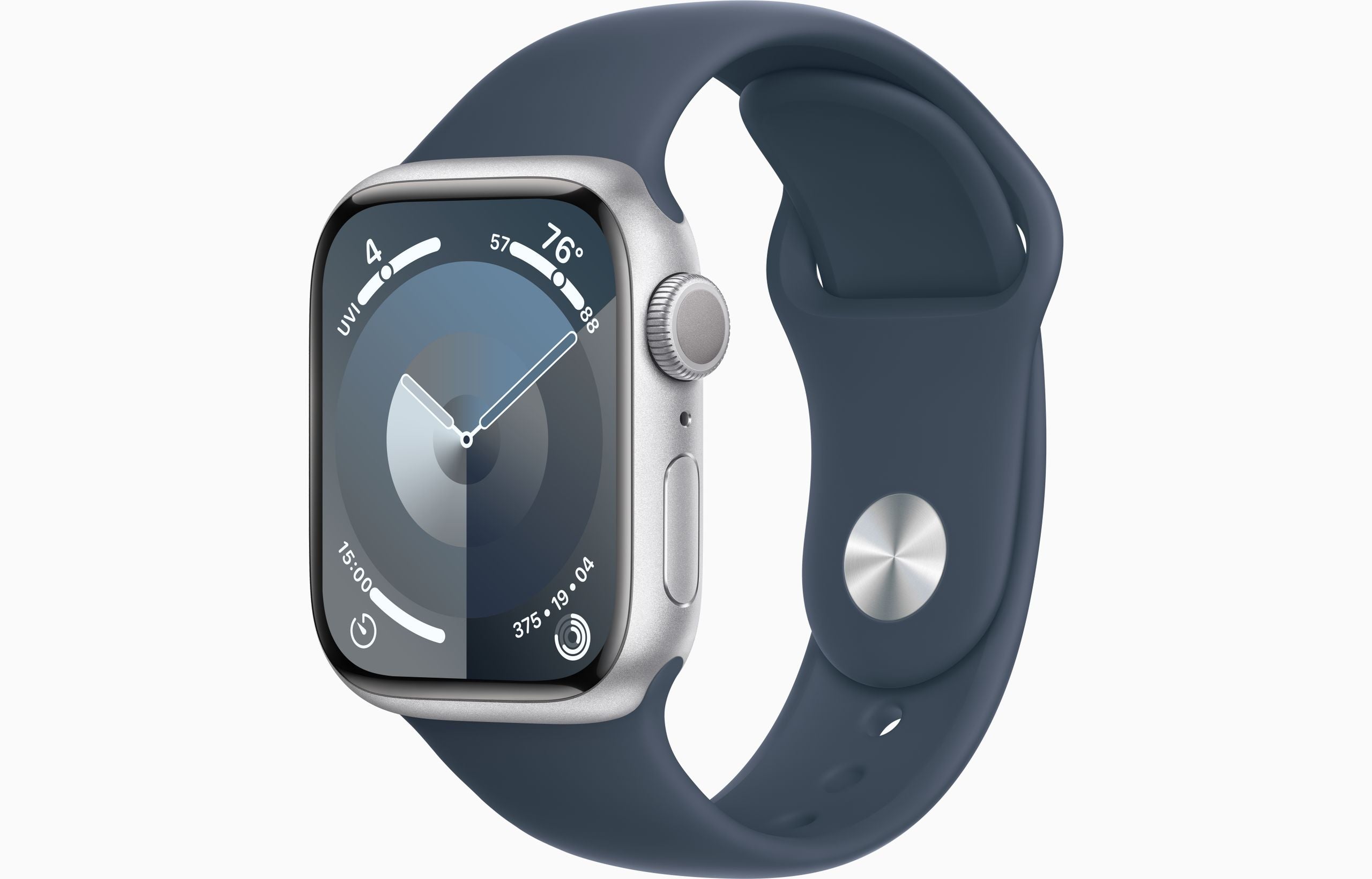 Apple Watch Series 9 Aluminum Case with Sport Band-Color: Silver-Size: 41mm-Connectivity: GPS-Ennap.com