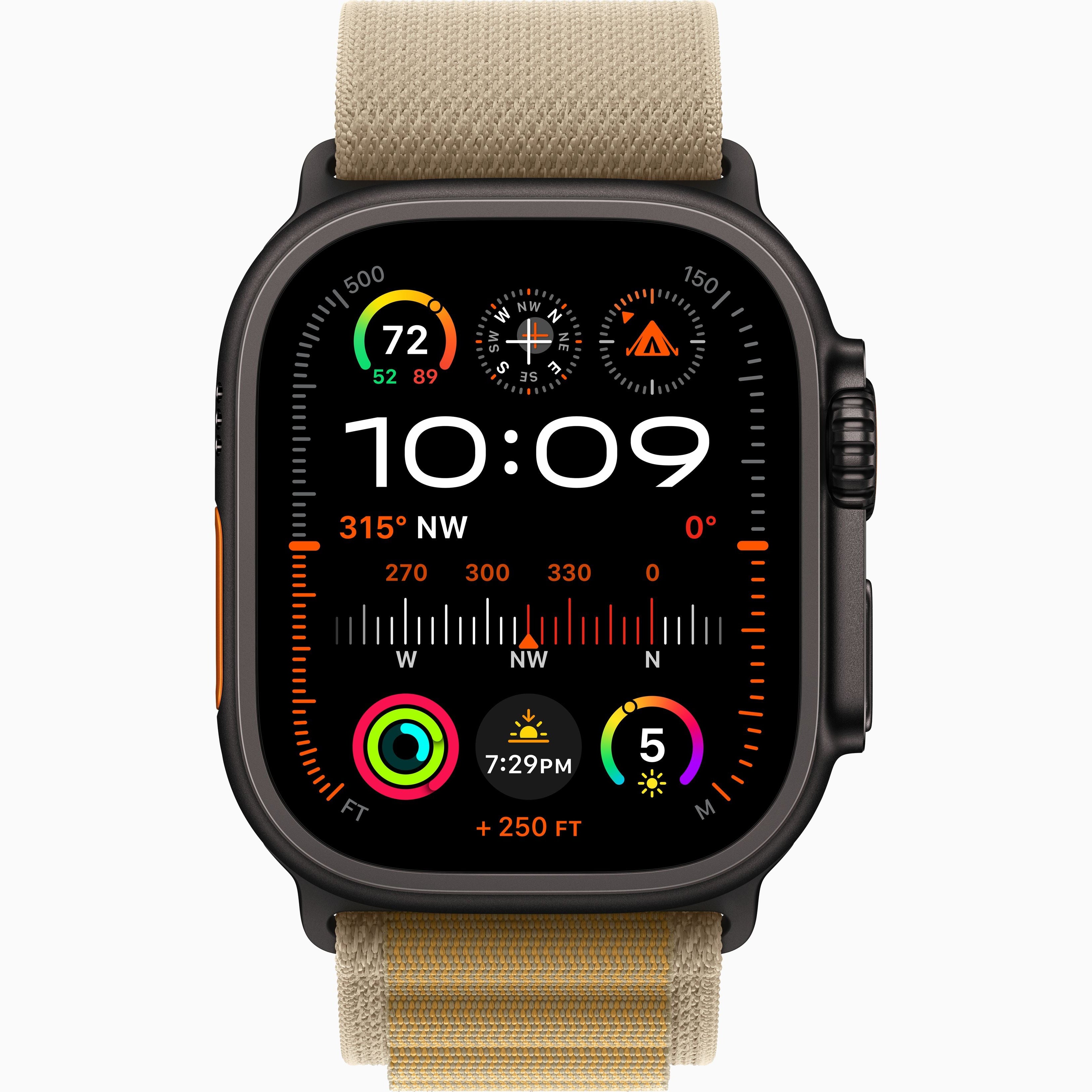 Apple Watch New Ultra 2 2024-Case Color: Black-Band Type/Color: Alpine Loop - Tan--Ennap.com