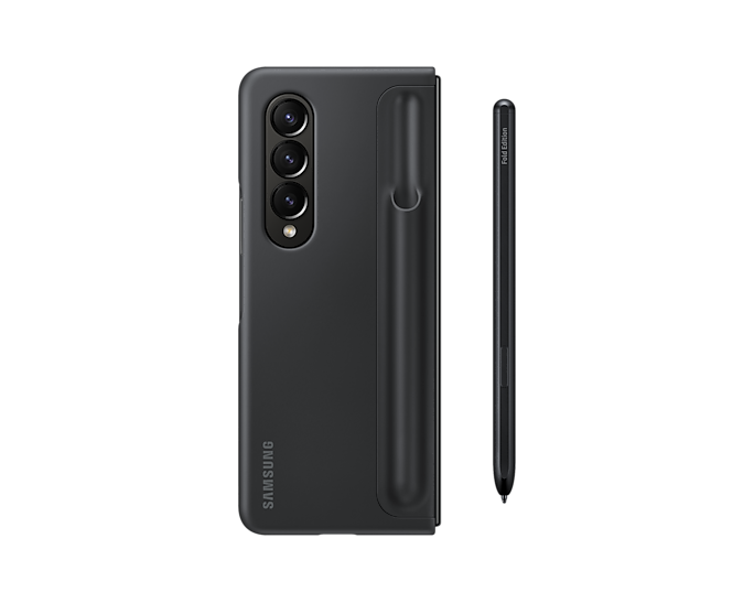 Samsung Galaxy Z Fold 4 Standing Cover with Pen-Color: Black---Ennap.com