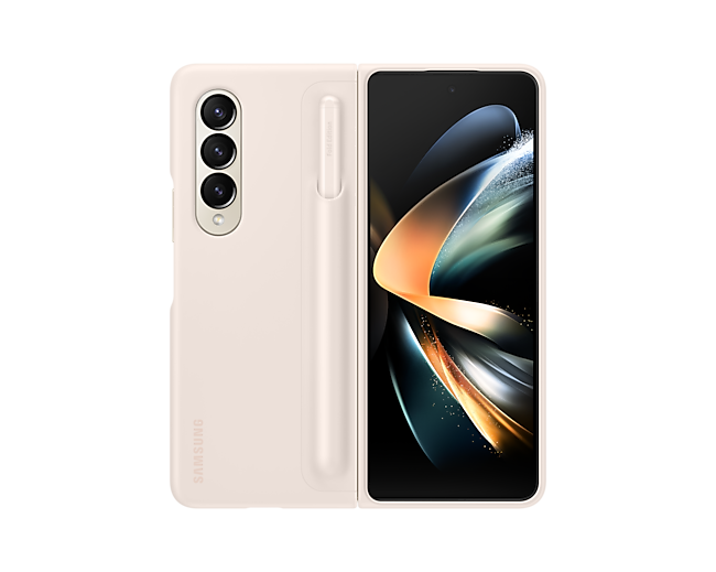 Samsung Galaxy Z Fold 4 Standing Cover with Pen-Color: Black---Ennap.com