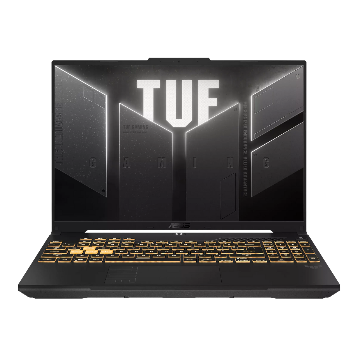 لابتوب ASUS TUF Gaming F16 من الأمام والشاشة مفتوحة