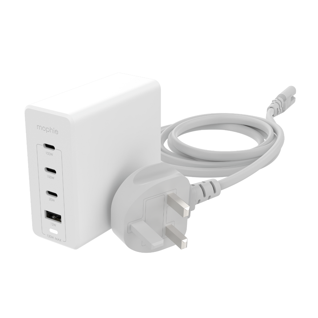 Mophie Speedport 120W 4-port(3xUSB Type-C + 1xUSB Type-A) GaN Fast Charger----Ennap.com