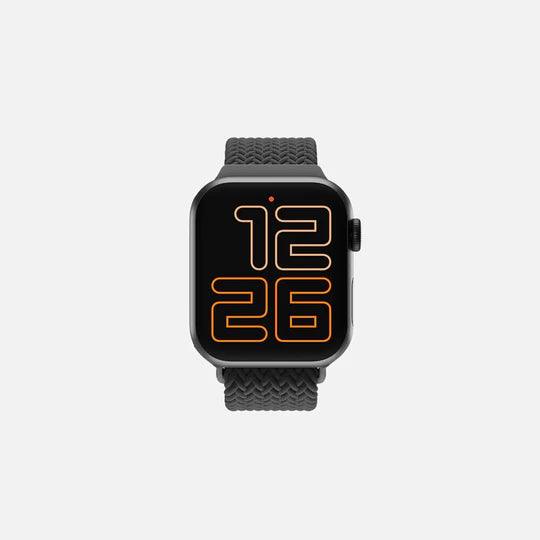HITCH Flexible Braided Solo Loop Strap For Apple Watch-Color: Gray-Size: 42-44mm--Ennap.com