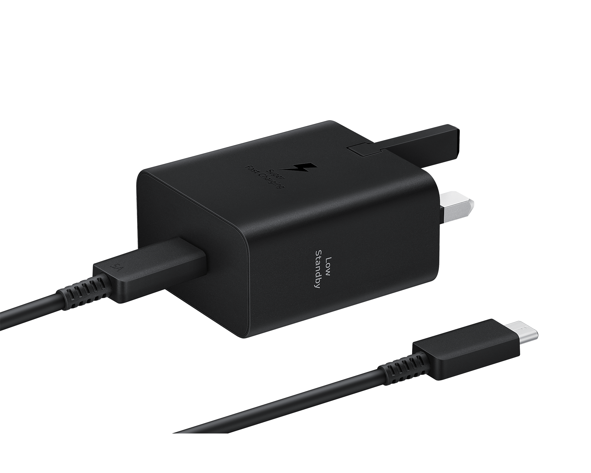 Samsung PD 45W Super Fast Charger With USB Type-C Cable Black UK