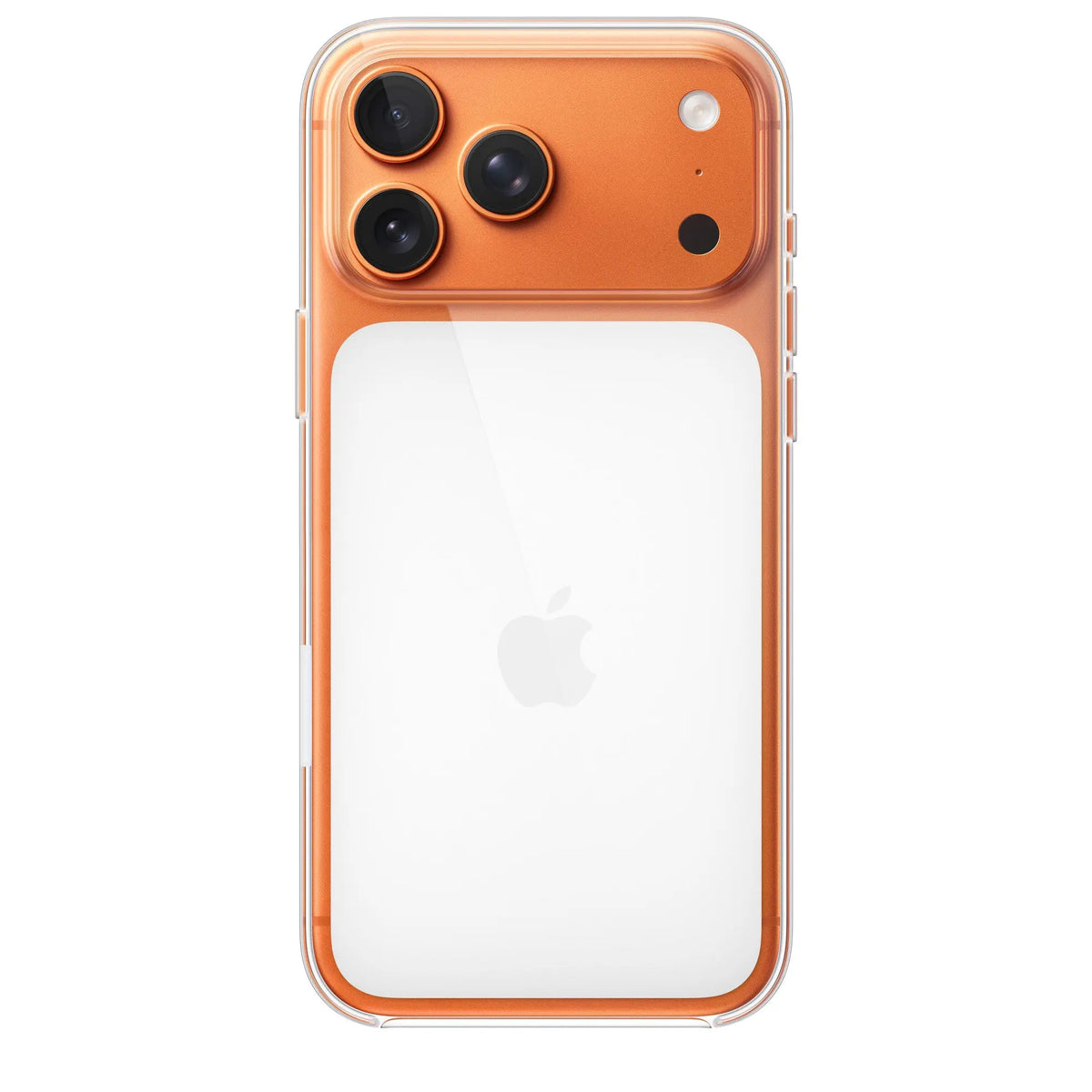 Apple iPhone 17 Pro Max Clear Case with MagSafe on Cosmic Orange iPhone 17 Pro Max