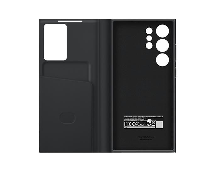 Samsung Galaxy S23 Ultra Smart View Wallet Case-Color: Phantom Black---Ennap.com