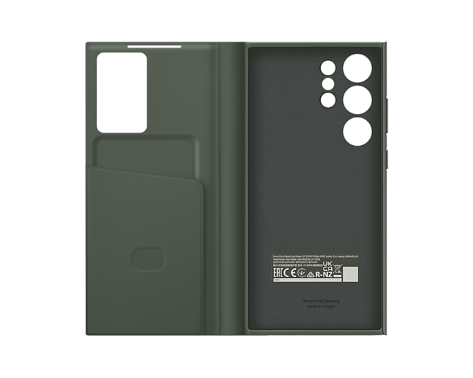 Samsung Galaxy S23 Ultra Smart View Wallet Case-Color: Phantom Black---Ennap.com
