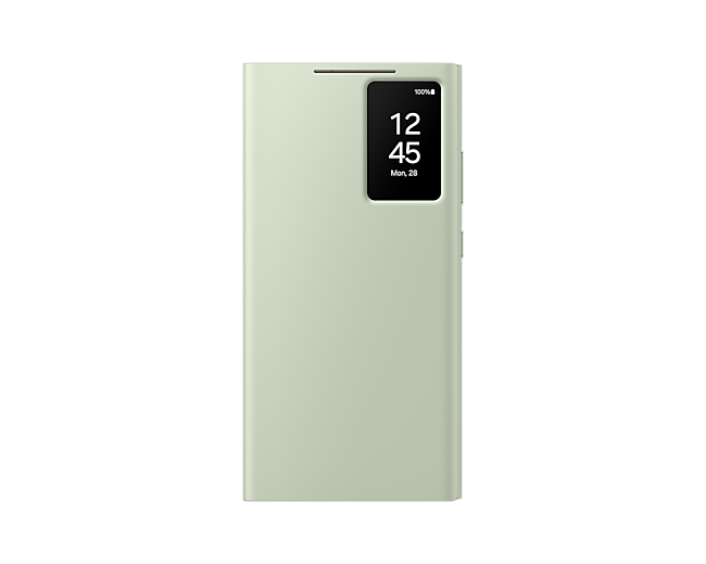 Samsung Galaxy S24 Ultra Smart View Wallet Case-Color: Light Green---Ennap.com