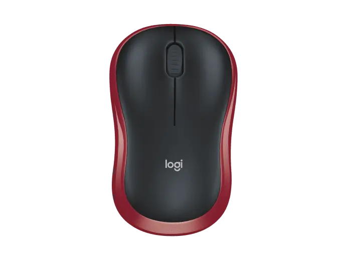 Logitech M185 Wireless Mouse With USB Mini receiver-Color: Red---Ennap.com