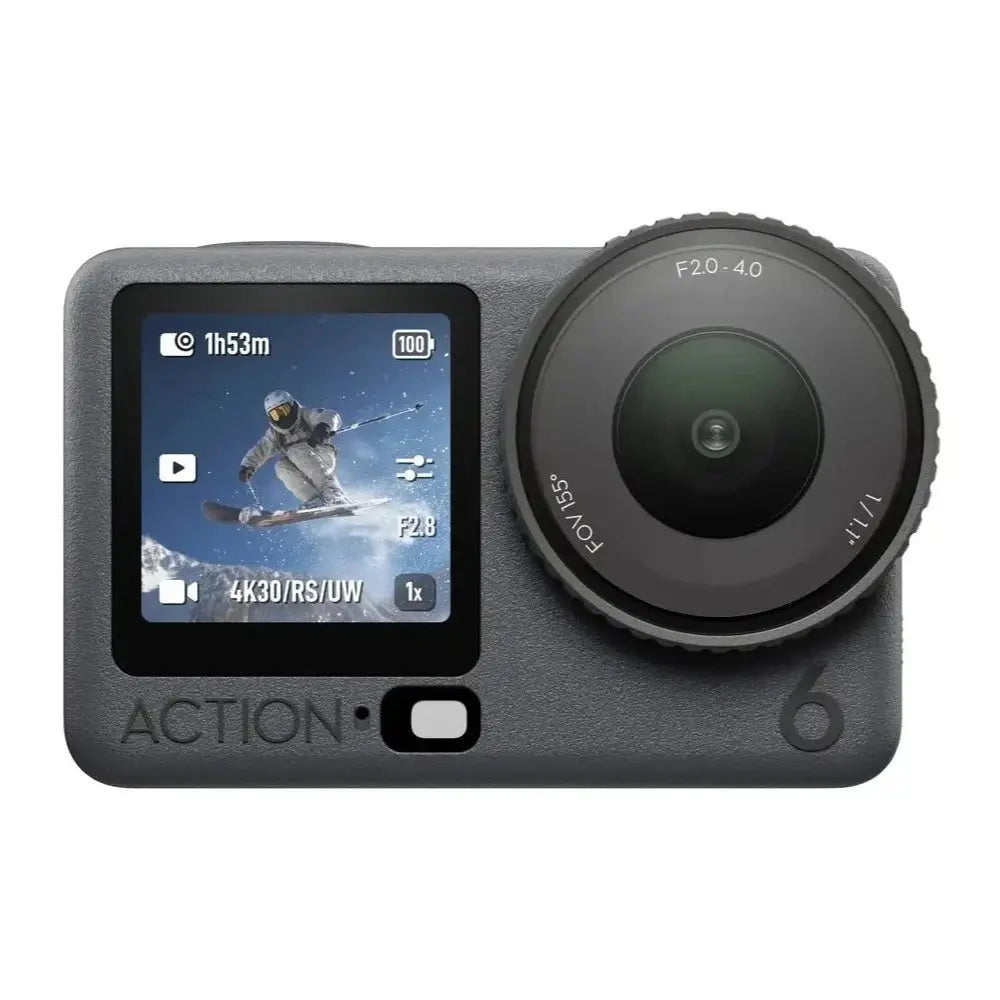 DJI Osmo Action 6 camera, angled front view