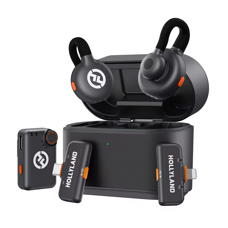 Hollyland LARK M2S - Wireless Microphone for iPhone, Android, Camera, PC-Version: Ultimate Combo---Ennap.com