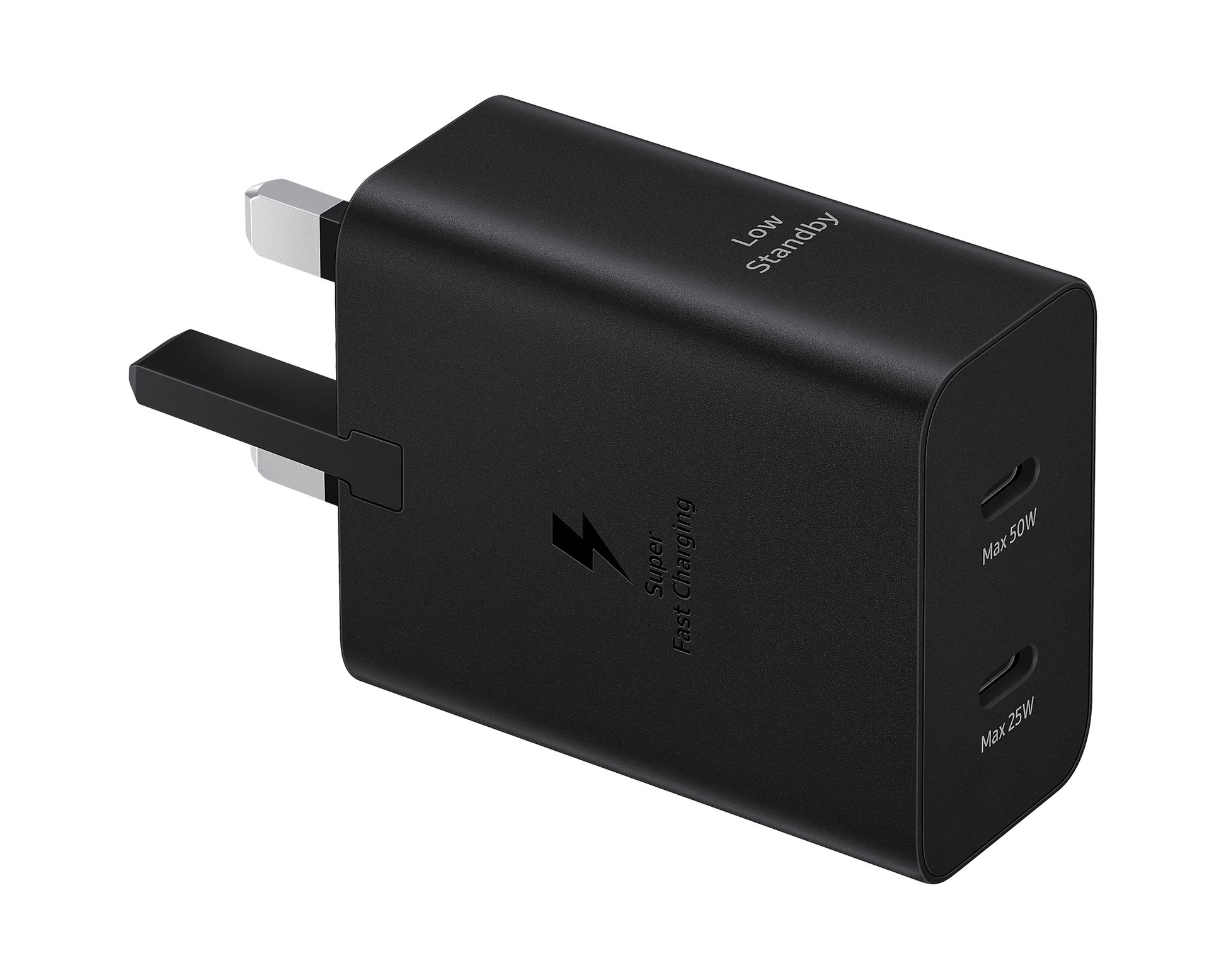 Samsung 50W USB-C Duo Travel Adapter with USB-C Cable-Color: Black---Ennap.com