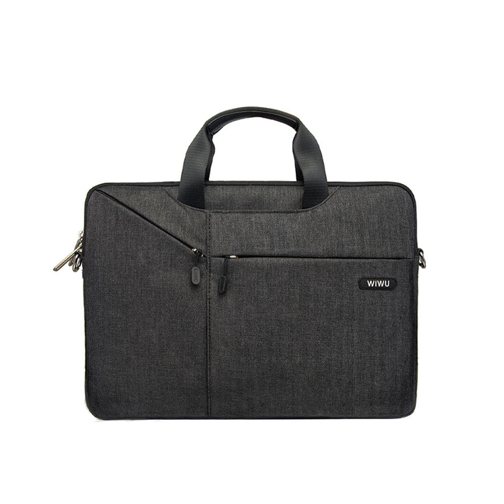 WiWU Gent Business Laptop Sleeve Bag Water Repellent Case for MacBook Tablet 13.3 inch-Color: Black---Ennap.com