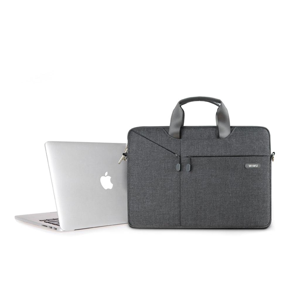 WiWU Gent Business Laptop Sleeve Bag Water Repellent Case for MacBook Tablet 13.3 inch-Color: Black---Ennap.com