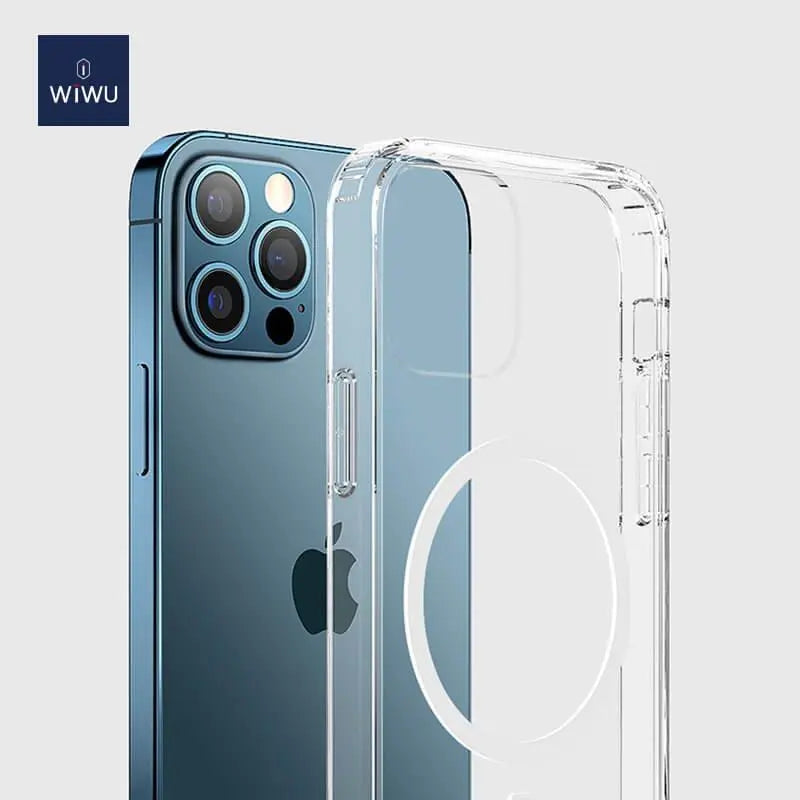 WiWU clear magnetic ring case for iPhone 12 Pro Max, side view