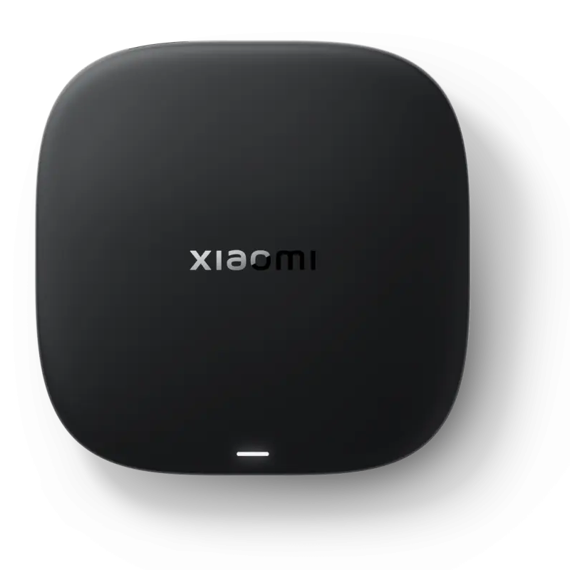 Xiaomi TV Box S (3rd Gen) streaming box in black, top view