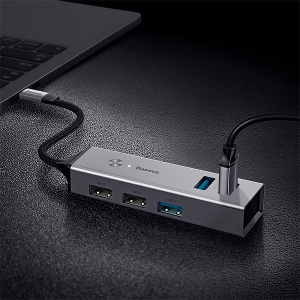 Baseus Cube HUB Adapter Type-C to USB3.0*3 + USB2.0*2----Ennap.com