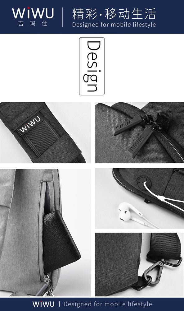 WiWU Odyssey Crossbody Big Volume 10.1 Waterproof Nylon Bag