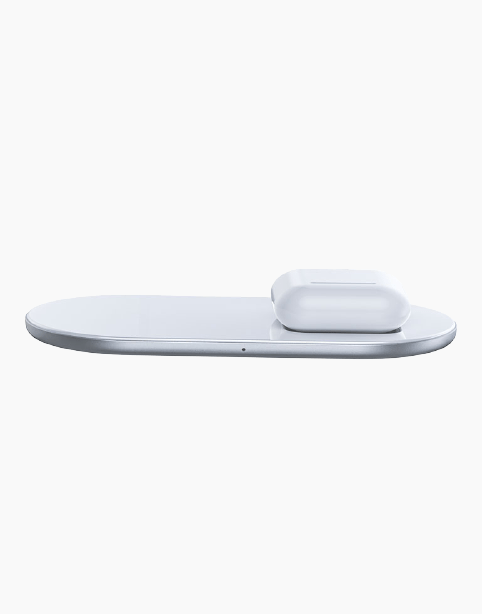 Baseus Simple Wireless Charger 2in1 Pro Edition For Phones+AirPods-Color: White---Ennap.com
