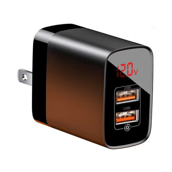 Baseus Mirror Lake 18W Dual QC&PD Digital Display Quick Charger - Baseus Mirror Lake 18W Dual QC&PD Digital Display Quick Charger - Default Title Ennap.com