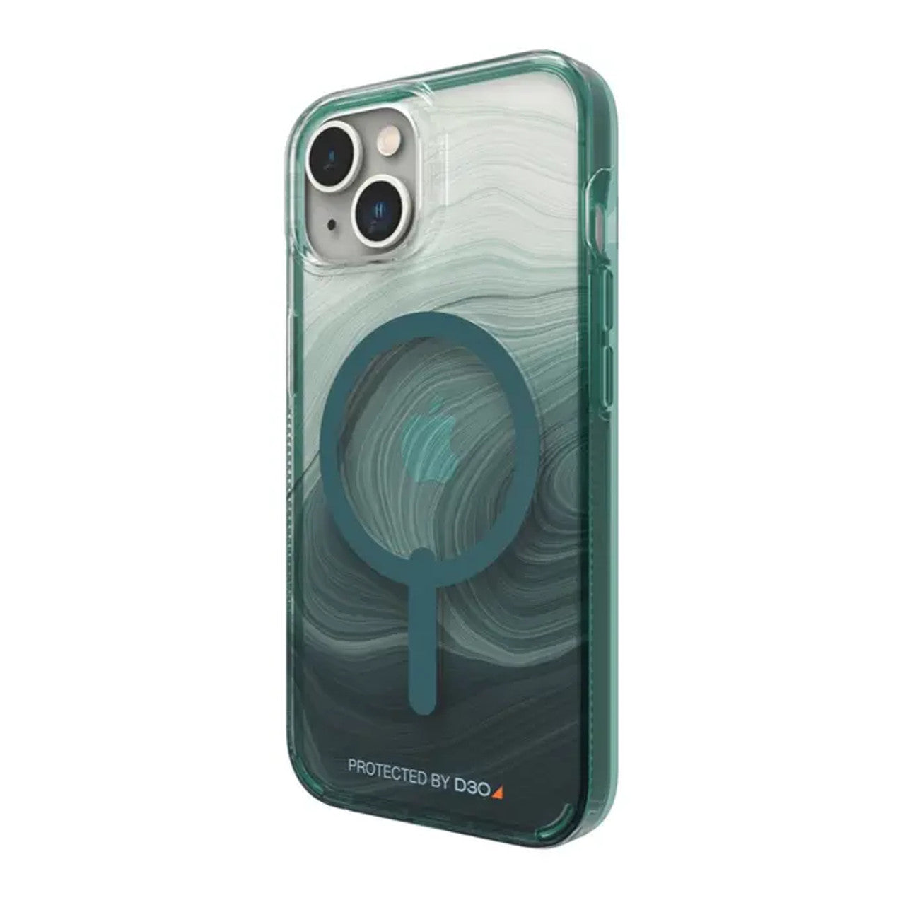 Gear4 Milan Snap Clear Case Back Cover for iPhone 14 - MagSafe Compatible - Gear4 Milan Snap Clear Case Back Cover for iPhone 14 - MagSafe Compatible - Green Swirl Ennap.com
