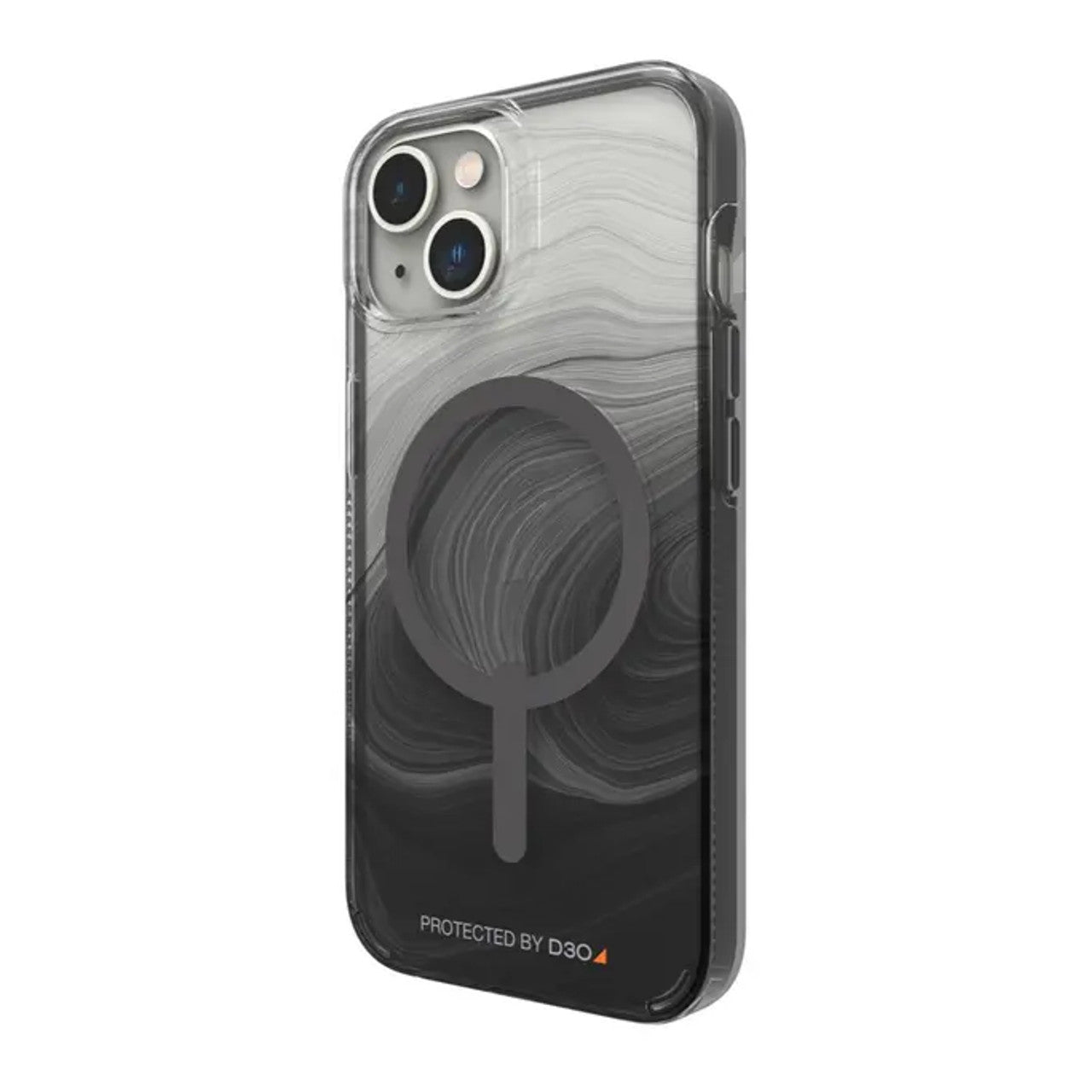 Gear4 Milan Snap Clear Case Back Cover for iPhone 14 - MagSafe Compatible - Gear4 Milan Snap Clear Case Back Cover for iPhone 14 - MagSafe Compatible - Black Swirl Ennap.com