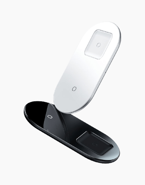 Baseus Simple Wireless Charger 2in1 Pro Edition For Phones+AirPods-Color: White---Ennap.com