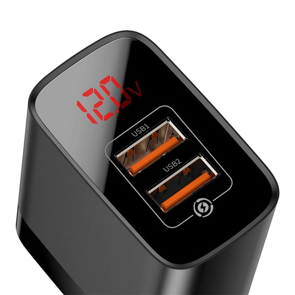 Baseus Mirror Lake 18W Dual QC&PD Digital Display Quick Charger - Baseus Mirror Lake 18W Dual QC&PD Digital Display Quick Charger - Default Title Ennap.com