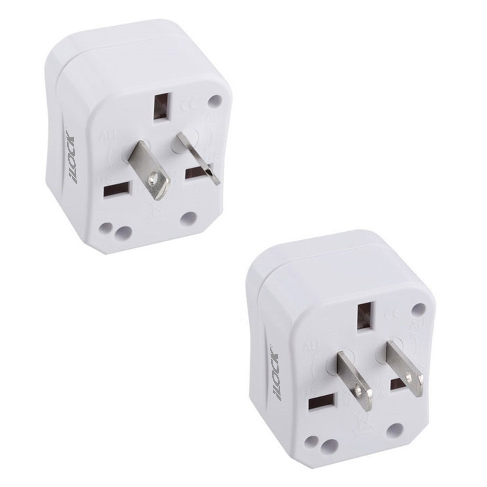 iLock Universal Travel Adapter | US to UK/EU/AUS | Compact & Portable 