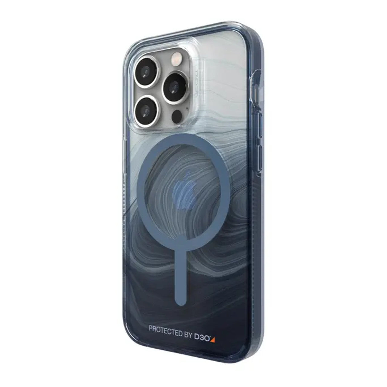 Gear4 Milan Snap Clear Case Back Cover for iPhone 14 Pro Max - MagSafe Compatible - Gear4 Milan Snap Clear Case Back Cover for iPhone 14 Pro Max - MagSafe Compatible - Blue Swirl Ennap.com