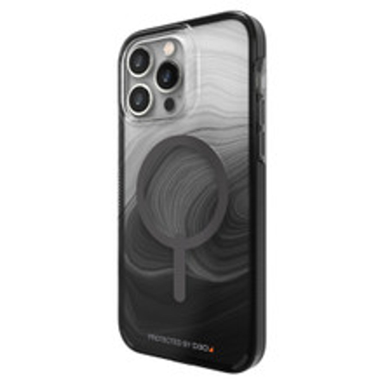Gear4 Milan Snap Clear Case Back Cover for iPhone 14 Pro Max - MagSafe Compatible - Gear4 Milan Snap Clear Case Back Cover for iPhone 14 Pro Max - MagSafe Compatible - Black Swirl Ennap.com