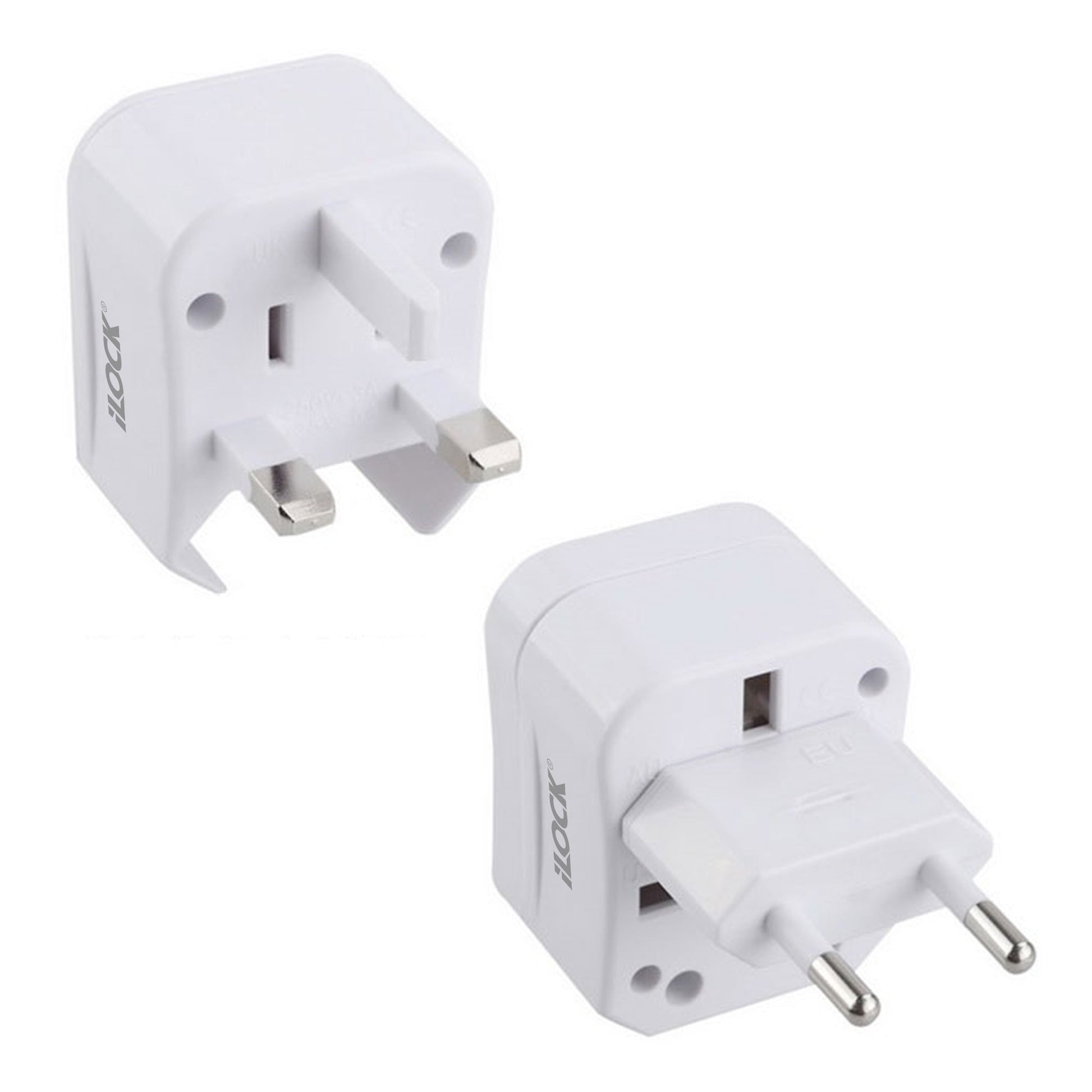 iLock Universal Travel Adapter | US to UK/EU/AUS | Compact & Portable 