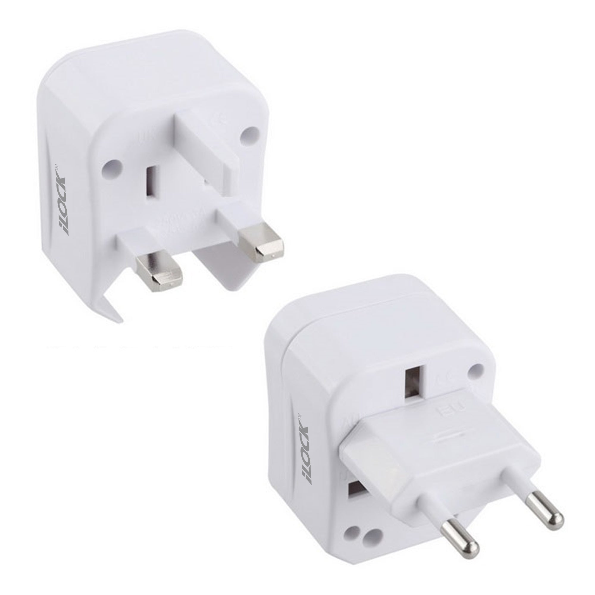 iLock Universal Travel Adapter | US to UK/EU/AUS | Compact & Portable 