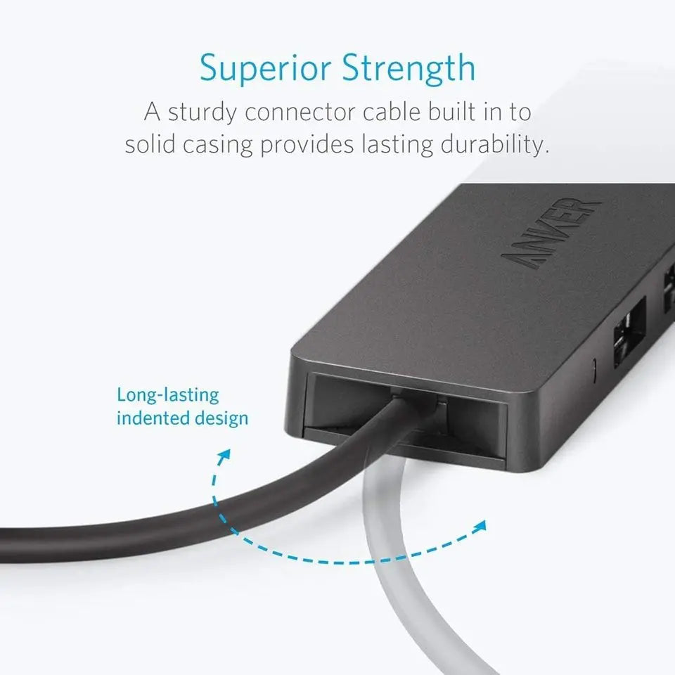 Anker Ultra Slim 4-Port USB 3.0 Data Hub-Size: 20cm---Ennap.com