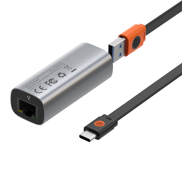 Baseus Steel Cannon Series LAN AdapterUSB & Type-C to RJ45 - Baseus Steel Cannon Series LAN AdapterUSB & Type-C to RJ45 - Default Title Ennap.com