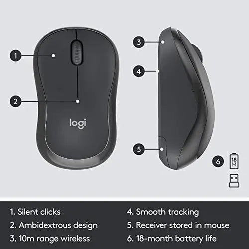 Logitech MK295 Silent Wireless Mouse and Keyboard Combo 