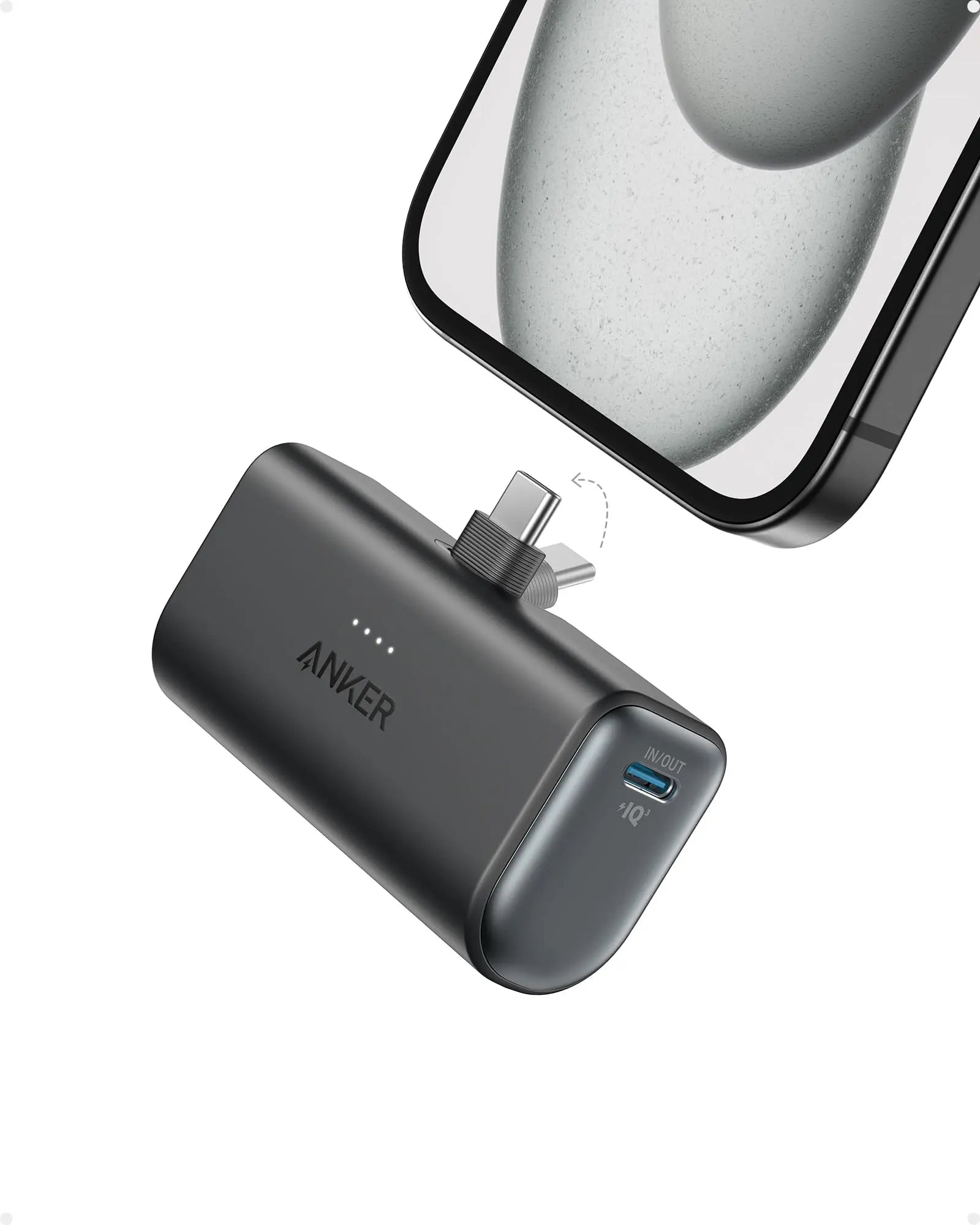 Anker Nano Power Bank (22.5W, Built-In USB-C Connector)-Color: Black Stone---Ennap.com
