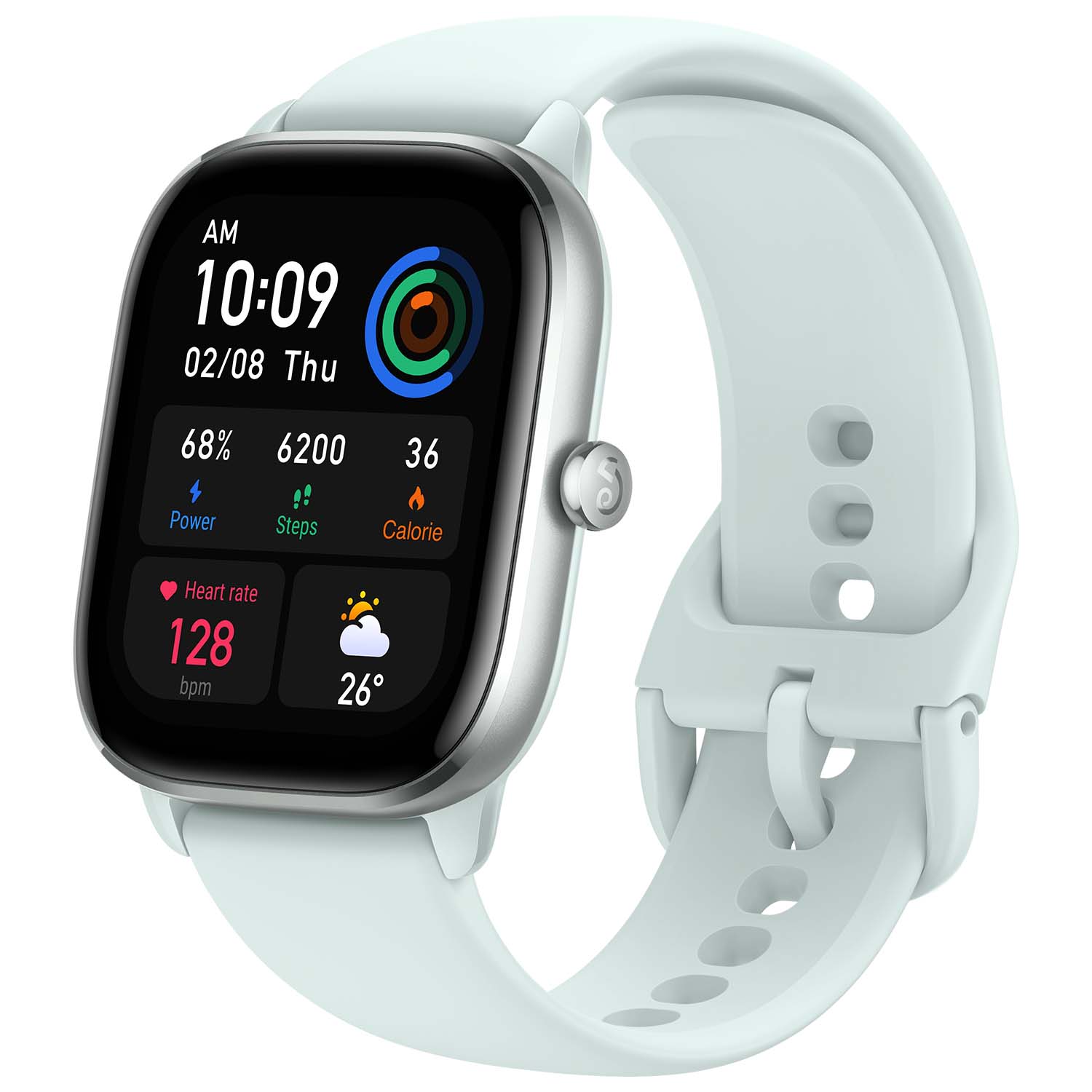Amazfit GTS 4 Mini SmartWatch - Amazfit GTS 4 Mini SmartWatch - Mint Blue Ennap.com