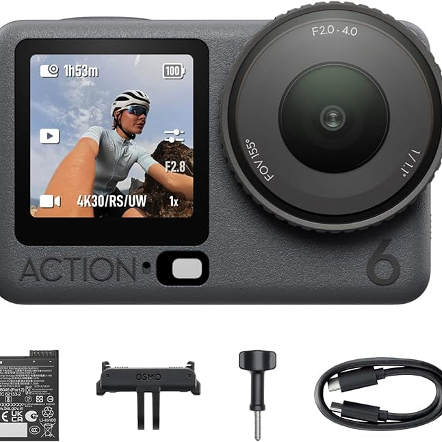 كاميرا DJI Osmo Action 6 أكشن - المجموعة القياسية (Standard Combo)